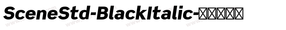SceneStd-BlackItalic字体转换