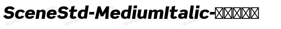 SceneStd-MediumItalic字体转换