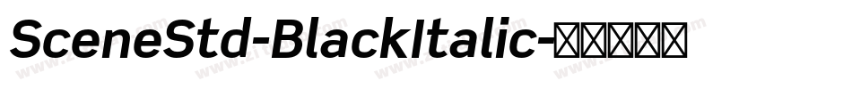 SceneStd-BlackItalic字体转换