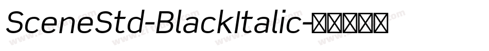 SceneStd-BlackItalic字体转换