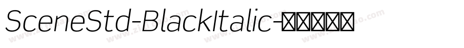 SceneStd-BlackItalic字体转换