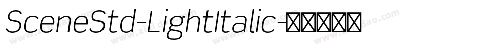 SceneStd-LightItalic字体转换