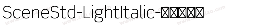 SceneStd-LightItalic字体转换