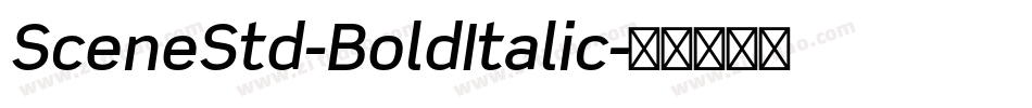 SceneStd-BoldItalic字体转换