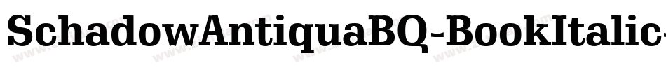 SchadowAntiquaBQ-BookItalic字体转换