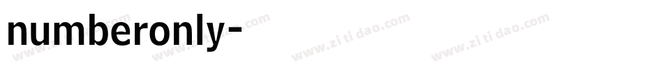 numberonly字体转换
