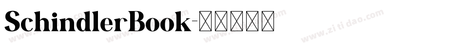 SchindlerBook字体转换