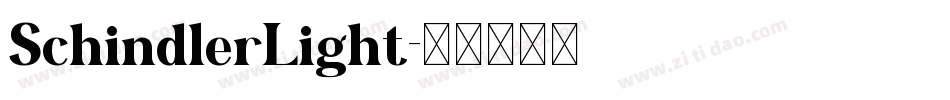 SchindlerLight字体转换