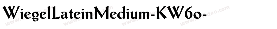 WiegelLateinMedium-KW6o字体转换