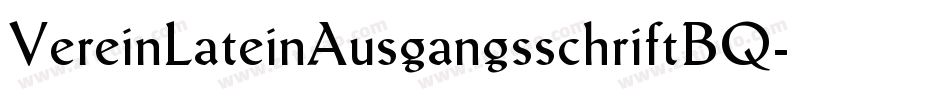 VereinLateinAusgangsschriftBQ字体转换