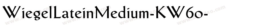 WiegelLateinMedium-KW6o字体转换
