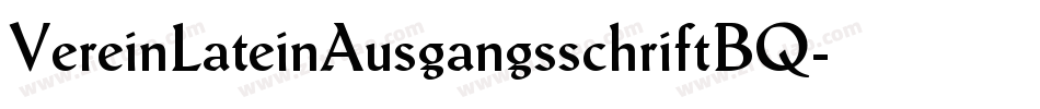 VereinLateinAusgangsschriftBQ字体转换