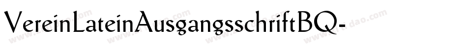 VereinLateinAusgangsschriftBQ字体转换
