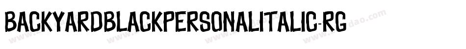 BackyardBlackPersonalItalic-rGqK字体转换