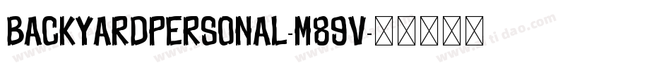 BackyardPersonal-M89v字体转换
