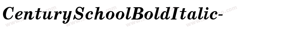 CenturySchoolBoldItalic字体转换