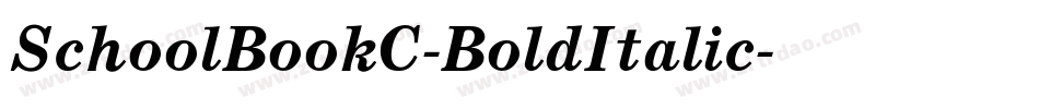SchoolBookC-BoldItalic字体转换