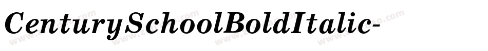 CenturySchoolBoldItalic字体转换