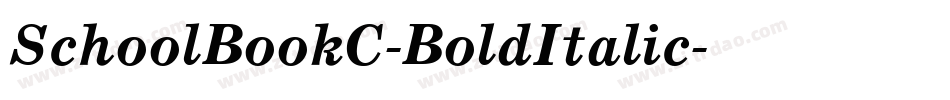 SchoolBookC-BoldItalic字体转换