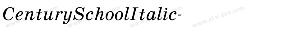 CenturySchoolItalic字体转换