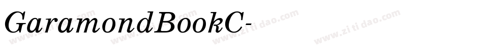 GaramondBookC字体转换