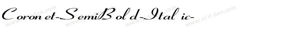 Coronet-SemiBold-Italic字体转换
