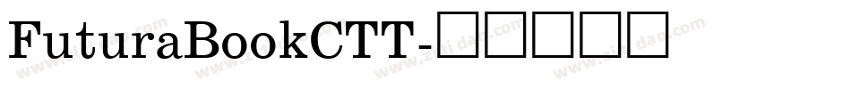 FuturaBookCTT字体转换