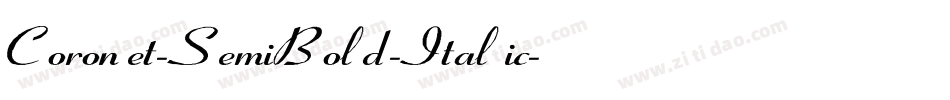 Coronet-SemiBold-Italic字体转换