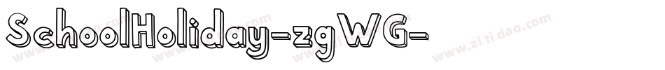 SchoolHoliday-zgWG字体转换