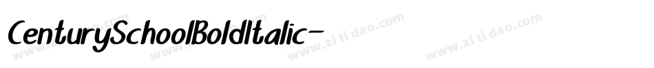 CenturySchoolBoldItalic字体转换