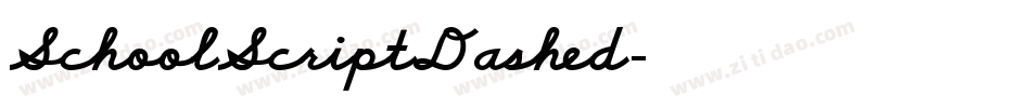 SchoolScriptDashed字体转换