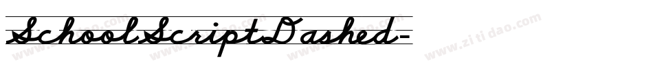 SchoolScriptDashed字体转换