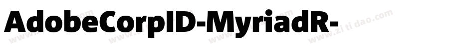 AdobeCorpID-MyriadR字体转换