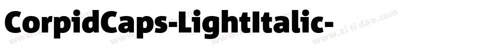 CorpidCaps-LightItalic字体转换