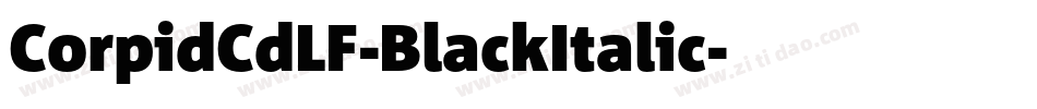 CorpidCdLF-BlackItalic字体转换