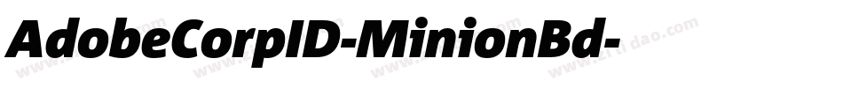 AdobeCorpID-MinionBd字体转换
