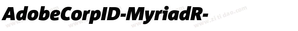 AdobeCorpID-MyriadR字体转换