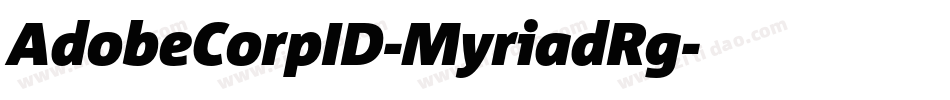 AdobeCorpID-MyriadRg字体转换