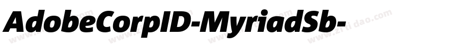 AdobeCorpID-MyriadSb字体转换