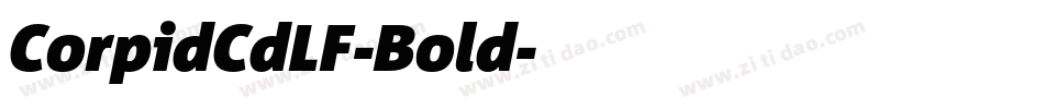 CorpidCdLF-Bold字体转换