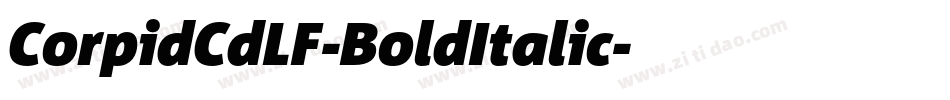 CorpidCdLF-BoldItalic字体转换