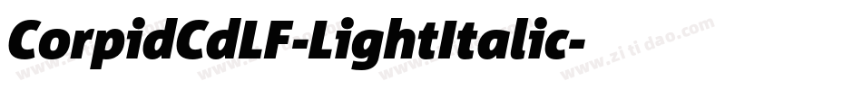CorpidCdLF-LightItalic字体转换