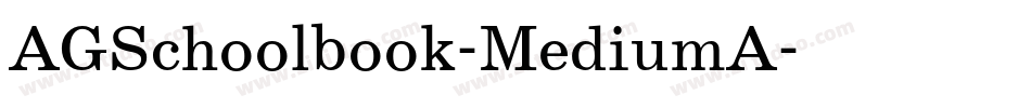 AGSchoolbook-MediumA字体转换