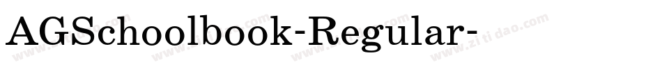 AGSchoolbook-Regular字体转换