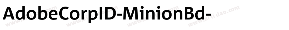 AdobeCorpID-MinionBd字体转换