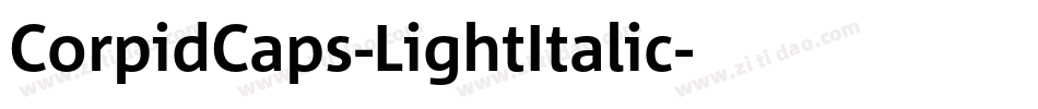CorpidCaps-LightItalic字体转换