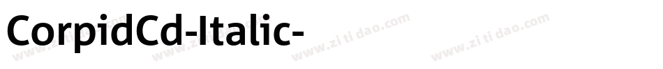 CorpidCd-Italic字体转换