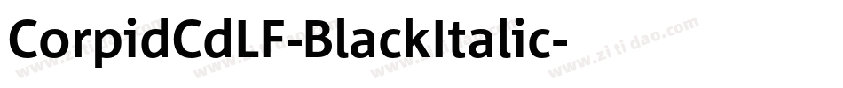 CorpidCdLF-BlackItalic字体转换