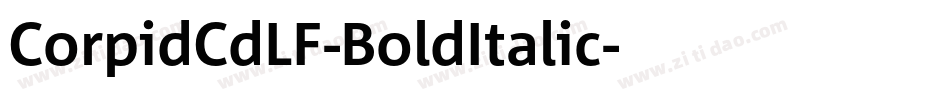 CorpidCdLF-BoldItalic字体转换