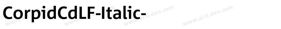 CorpidCdLF-Italic字体转换